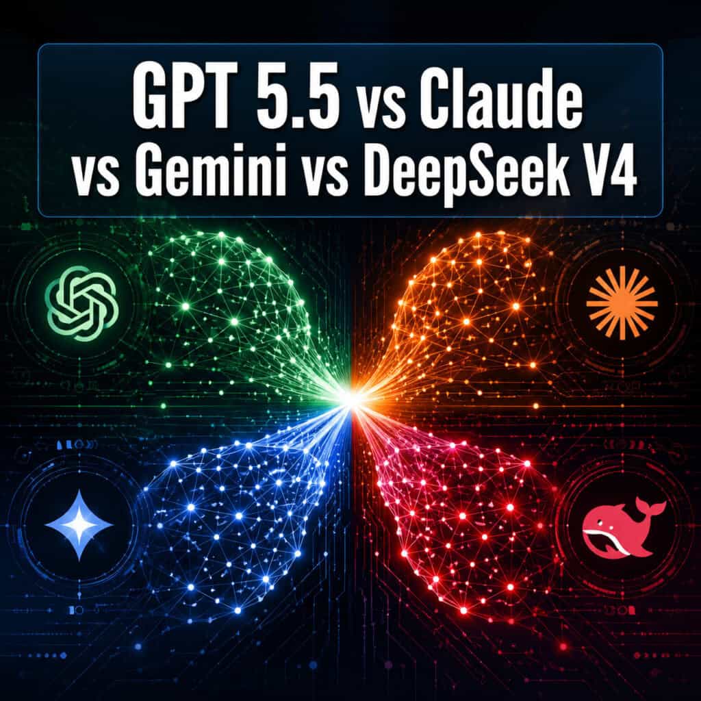 gpt 5.5 vs newest cloude vs newest google gemini vs deepseek v4