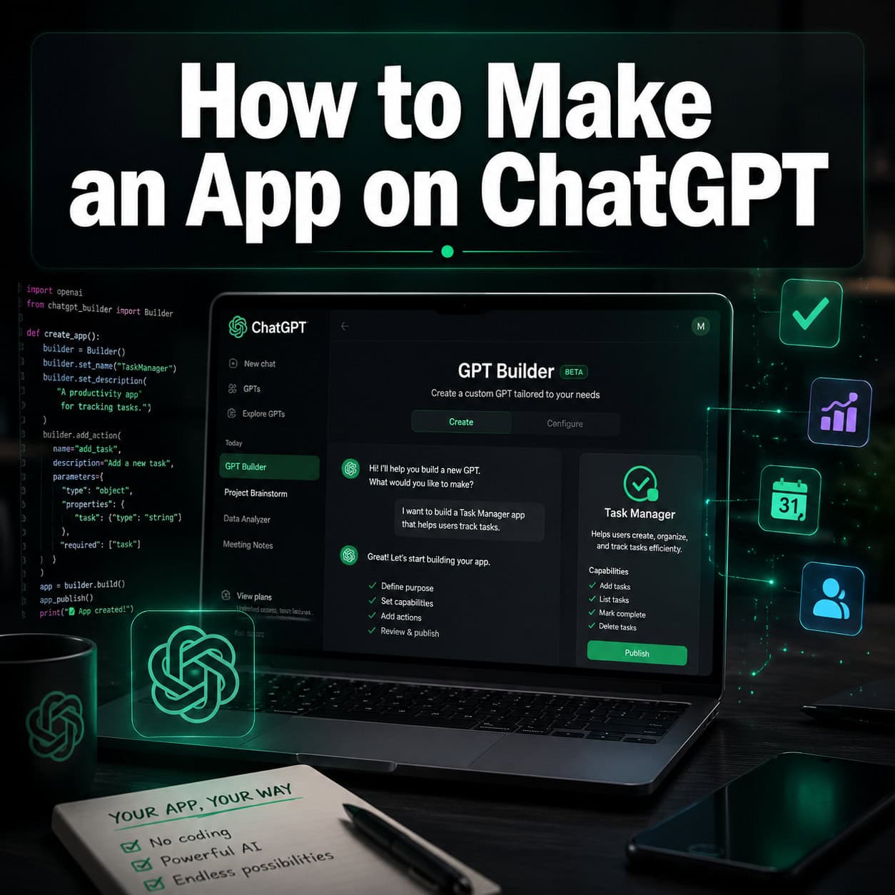 how to make an app on chatgpt