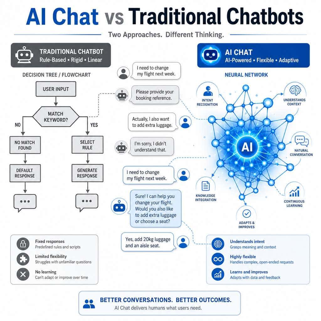 How Is AI Chat Different from Regular Chatbots