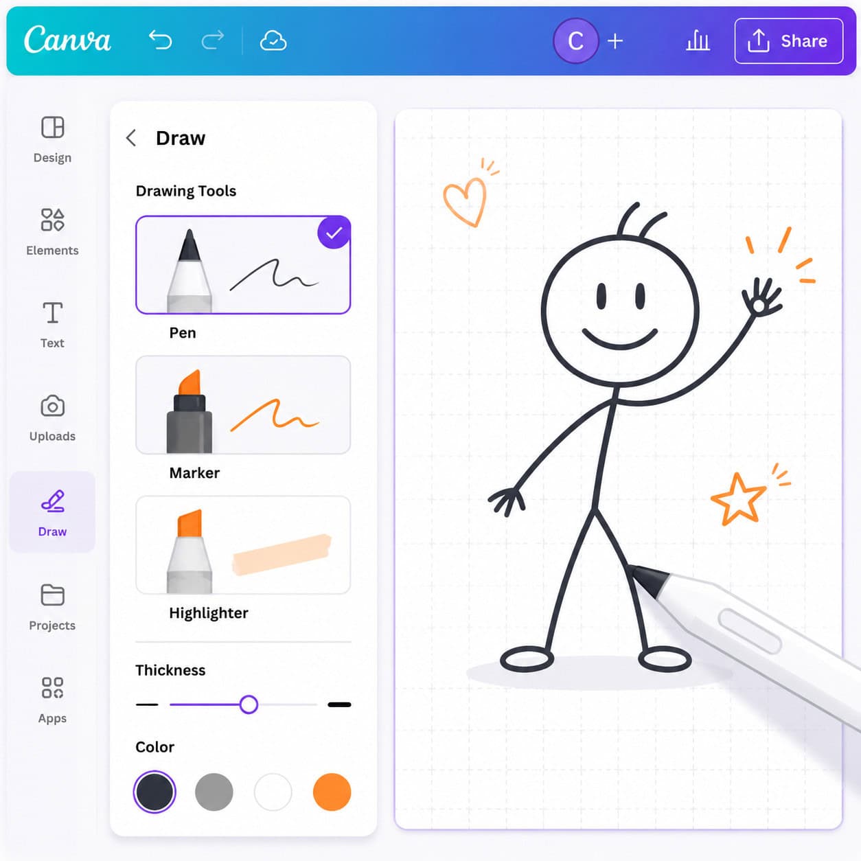 What Drawing Tools Does Canva Have?
